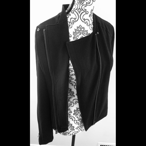 Lisa Rinna Collection Angular Zip/Button Up Dressy Jacket - Picture 6 of 8
